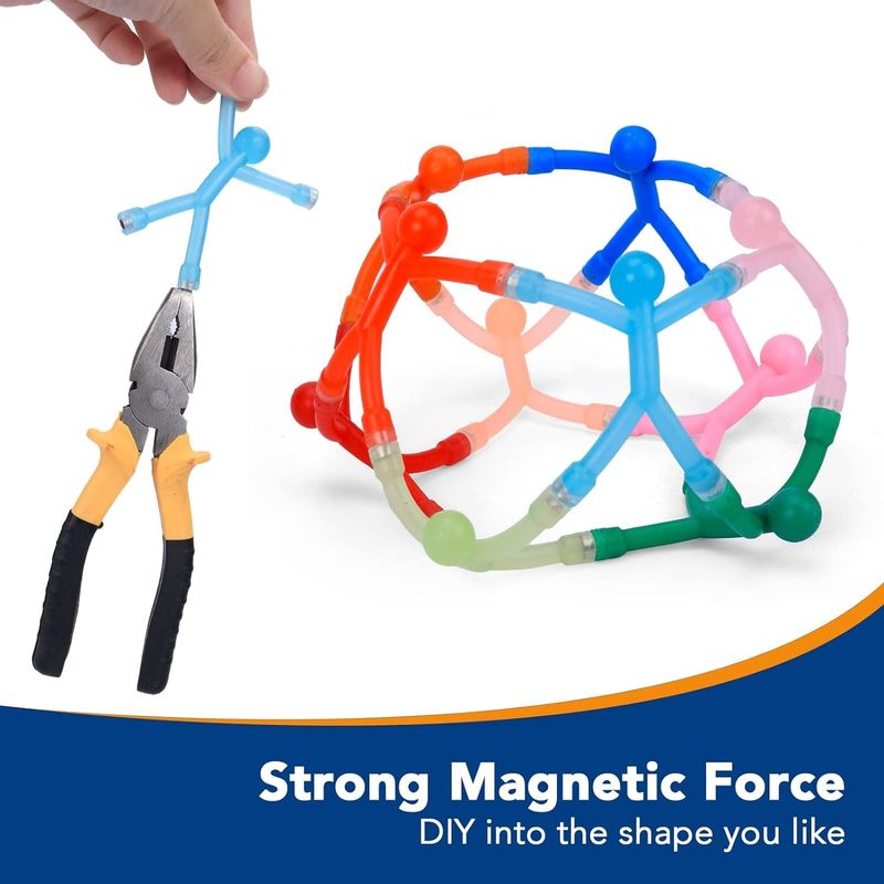 10 PCS Magnés de réfrigérateur humanoïdes Jouets magnétiques colorés pour enfants et décoration