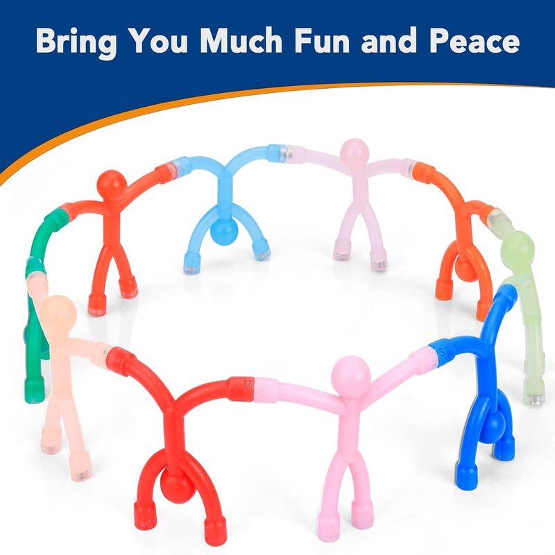 10 PCS Magnés de réfrigérateur humanoïdes Jouets magnétiques colorés pour enfants et décoration