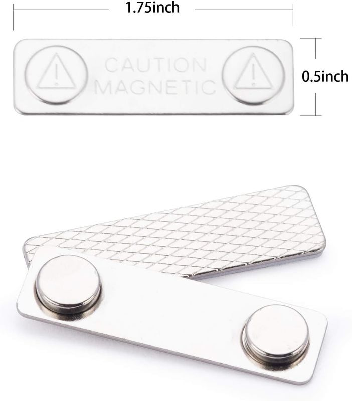 25 PCS étiquettes de nom magnétiques personnalisées insignes avec 2 aimants en néodyme de haute résistance