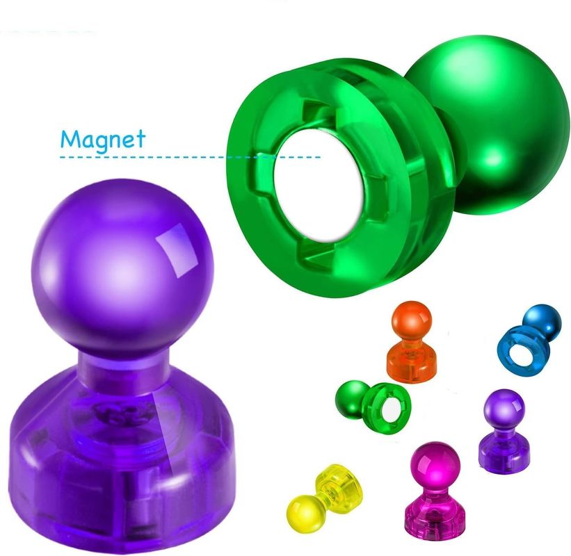 60PCS Colorier Strong Magnétique Thumbtacks Magnets de tableau blanc pour l'enseignement en classe