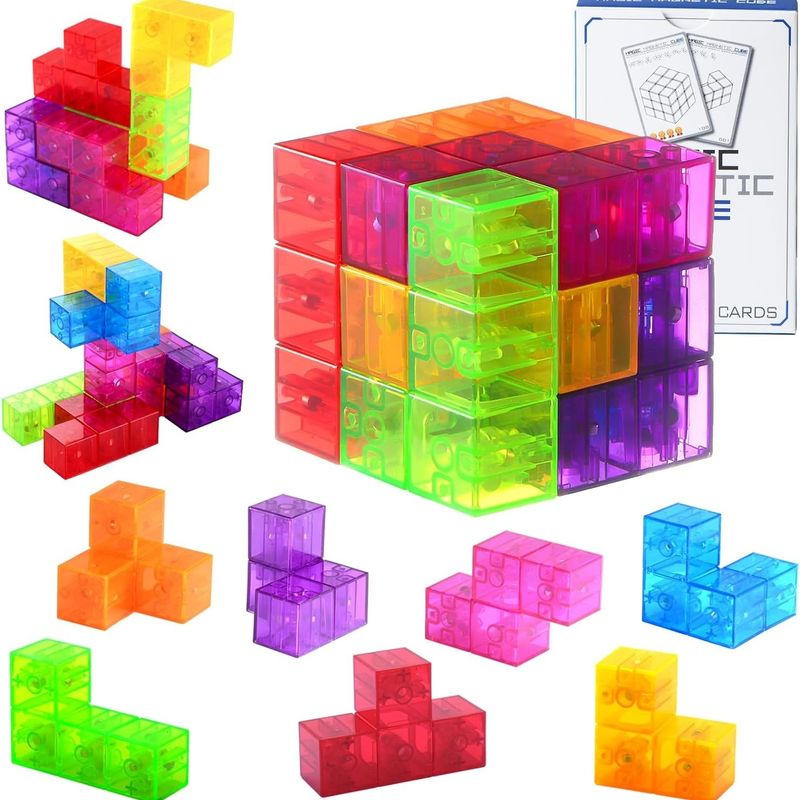 Cube de Rubik magnétique 3D Cube de puzzle magnétique de 7 formes pour les enfants
