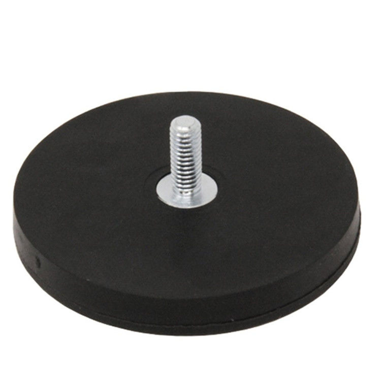Magnéte de pot en caoutchouc revêtu de base magnétique forte multicolore pour tenir les lampes de toit de voiture