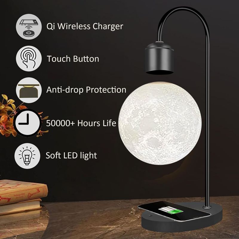 Lumière de lune magnétique lévitante à gravité nulle Jouets de bureau flottants pour décoration cadeaux
