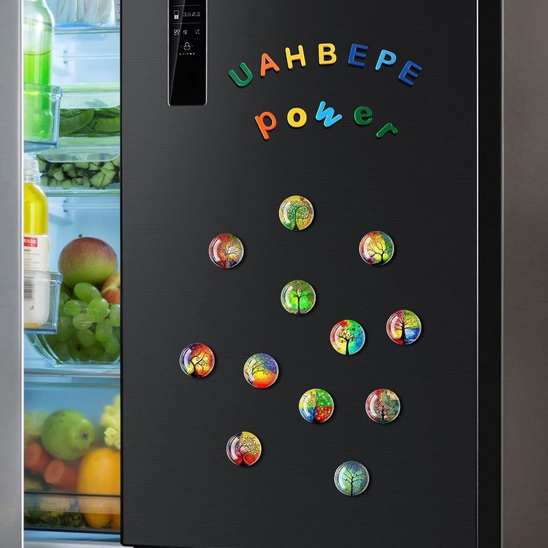 12PCS Planètes puissantes aimant de réfrigérateur en verre pour le tableau noir