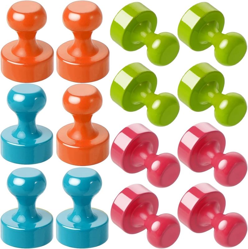 16pcs multi couleurs magnétiques thumbtacks aimants de réfrigérateur métallique pour la cuisine de la salle de classe bureau