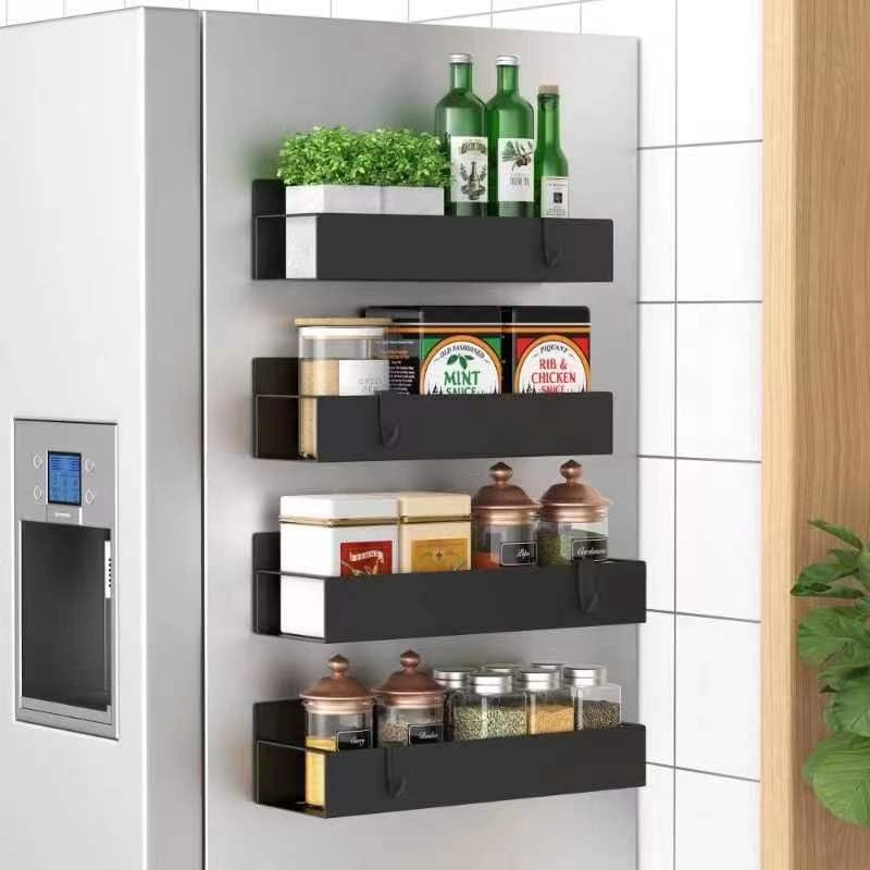 Étagère magnétique résistante à la rouille Étagère magnétique pour épices pour réfrigérateur et four