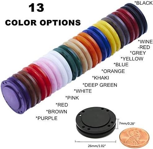 Couleurs multiples boutons de manteau magnétique Invisible Coups de couture cachés Pour les rideaux en nylon lavable