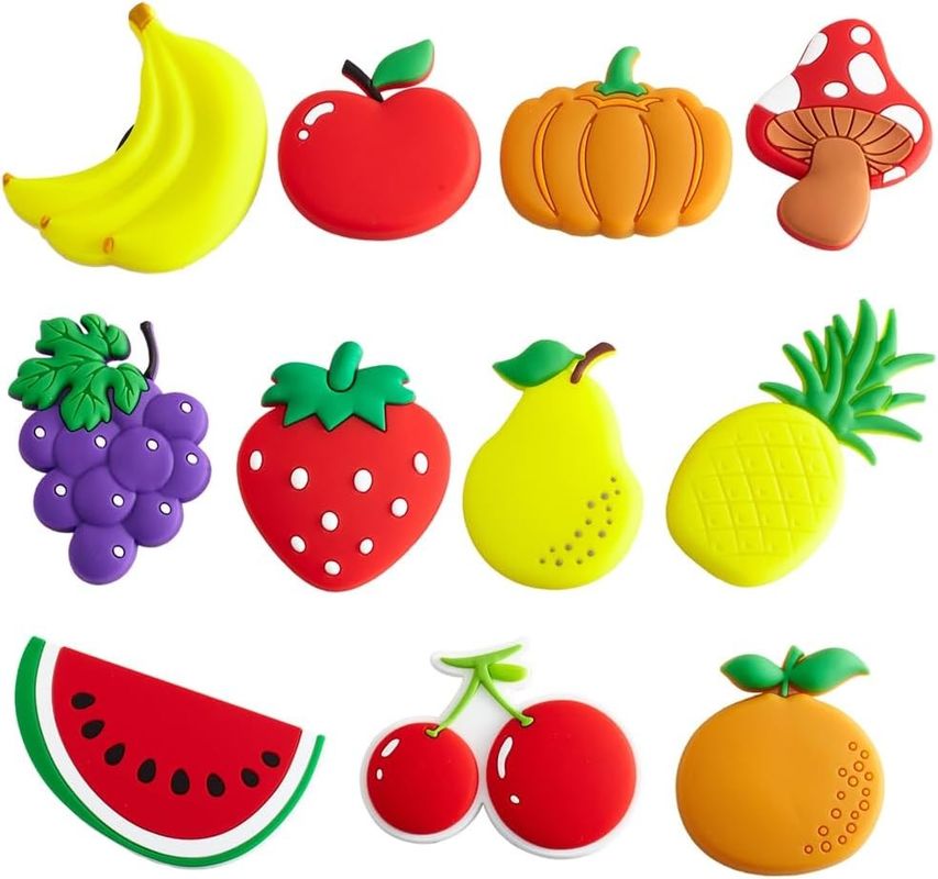 Magnets décoratifs étanches au PVC, autocollants pour réfrigérateur, avec des fruits mignons