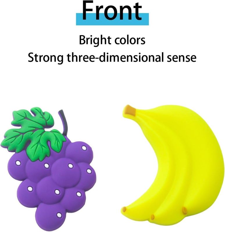 Magnets décoratifs étanches au PVC, autocollants pour réfrigérateur, avec des fruits mignons