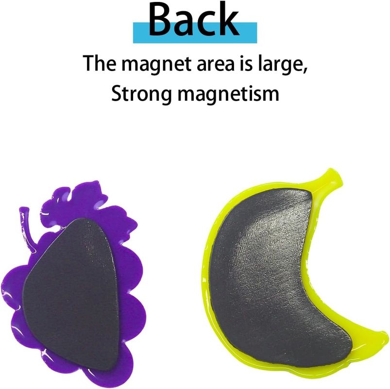 Magnets décoratifs étanches au PVC, autocollants pour réfrigérateur, avec des fruits mignons