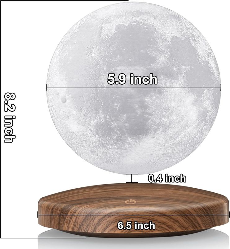 Lampe à lévitation magnétique à télécommande 3D Lumière nocturne lunaire flottante avec 3 couleurs
