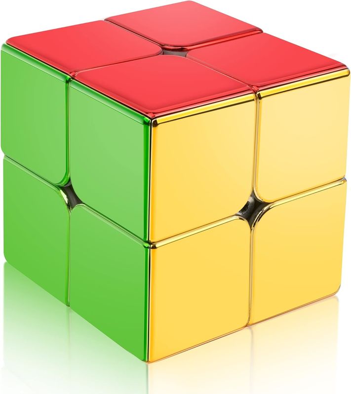 ABS plastique mini magnétique Rubik's Cube miroir réfléchissant 2x2 vitesse cube magnétique
