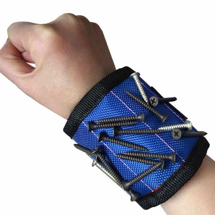 Bracelet magnétique réglable avec des aimants puissants pour absorber les vis et les forages