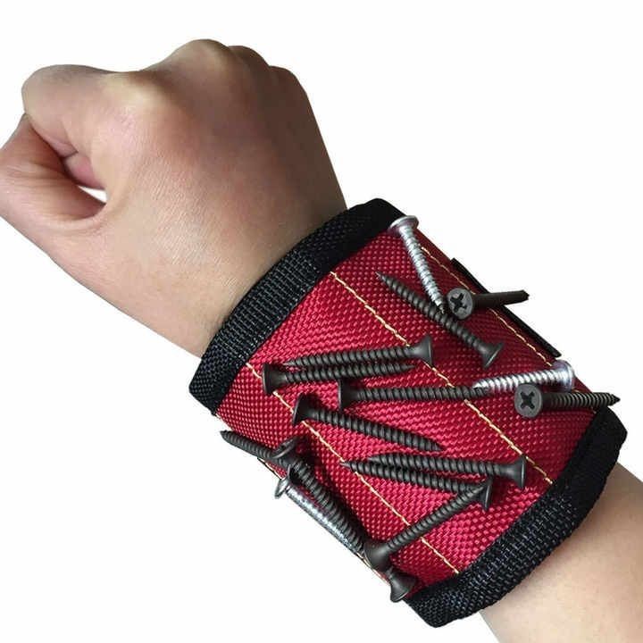 Bracelet magnétique réglable avec des aimants puissants pour absorber les vis et les forages
