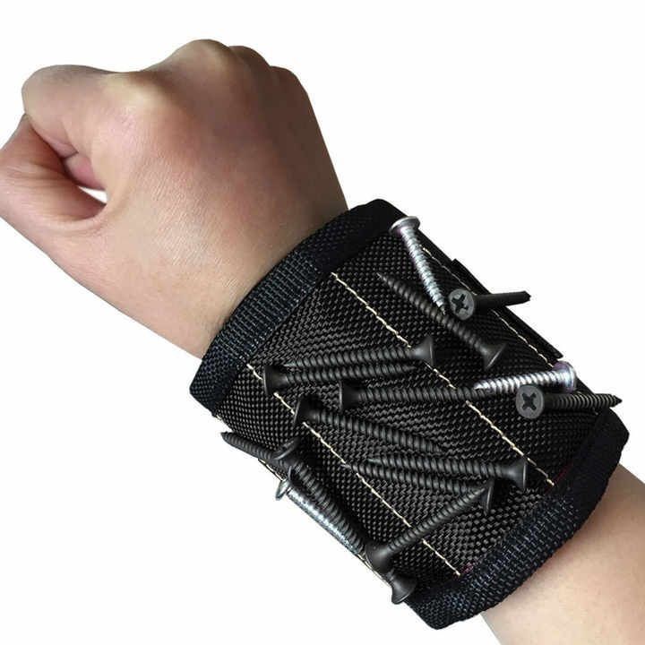 Bracelet magnétique réglable avec des aimants puissants pour absorber les vis et les forages