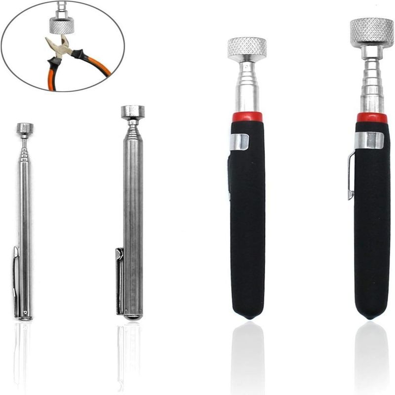 Outil de prise magnétique stylo extensible en acier inoxydable