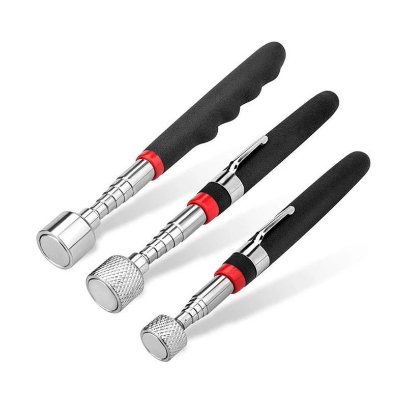 Outil de ramassage télescopique magnétique standard JIS avec lumière LED réglable pour le ramassage vis écrous boulon