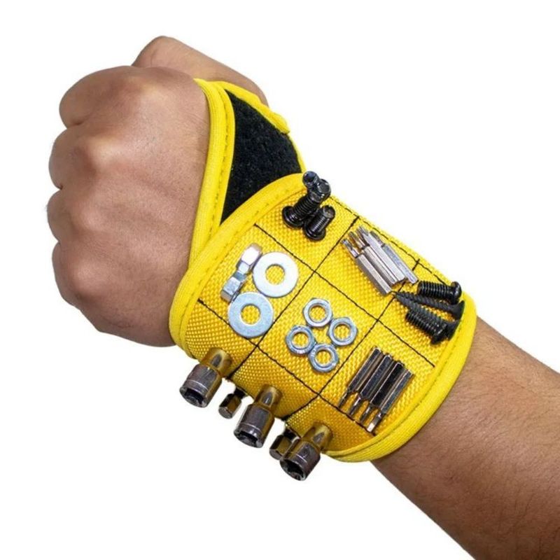 Bracelet magnétique avec sac à outils magnétique portable pour le stockage des outils