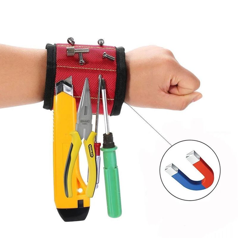 Bracelet magnétique avec sac à outils magnétique portable pour le stockage des outils