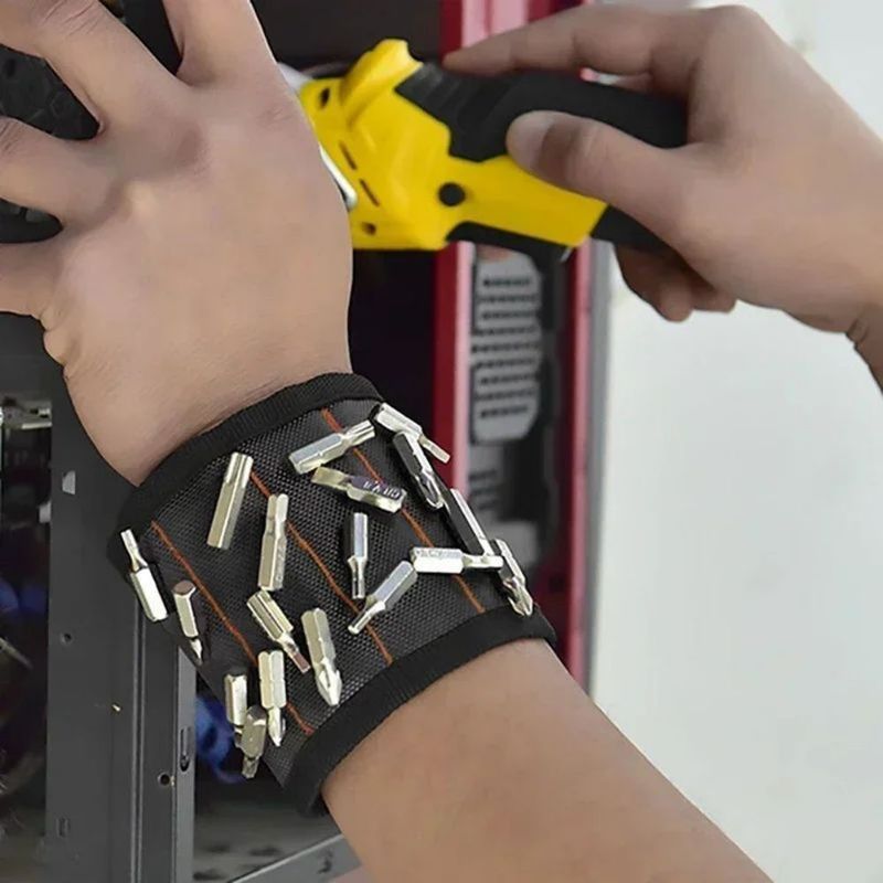 Bracelet magnétique avec sac à outils magnétique portable pour le stockage des outils