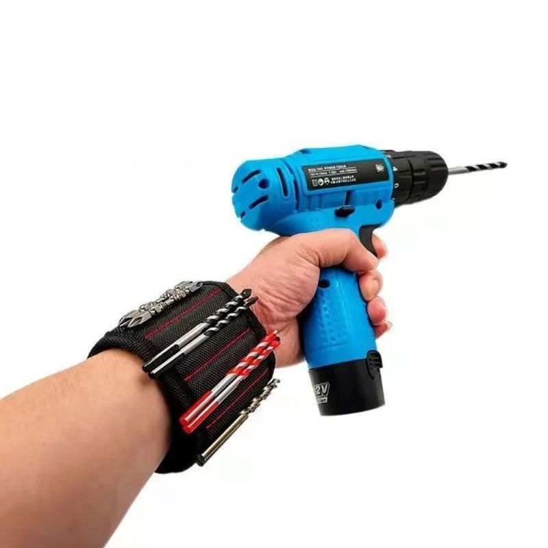 Bracelet magnétique avec la ceinture du pouce Magnets forts Tient les ongles Forer Bit Noix de stockage