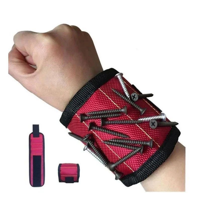 Bracelet magnétique Bracelet magnétique fort Bracelet tient des ongles Forer Bit vis Porteur d'outil de stockage Poignet