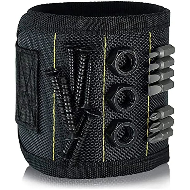 Ceinture de poignet réglable électricien Bracelet magnétique fort Sac à outils portable avec vis personnalisées