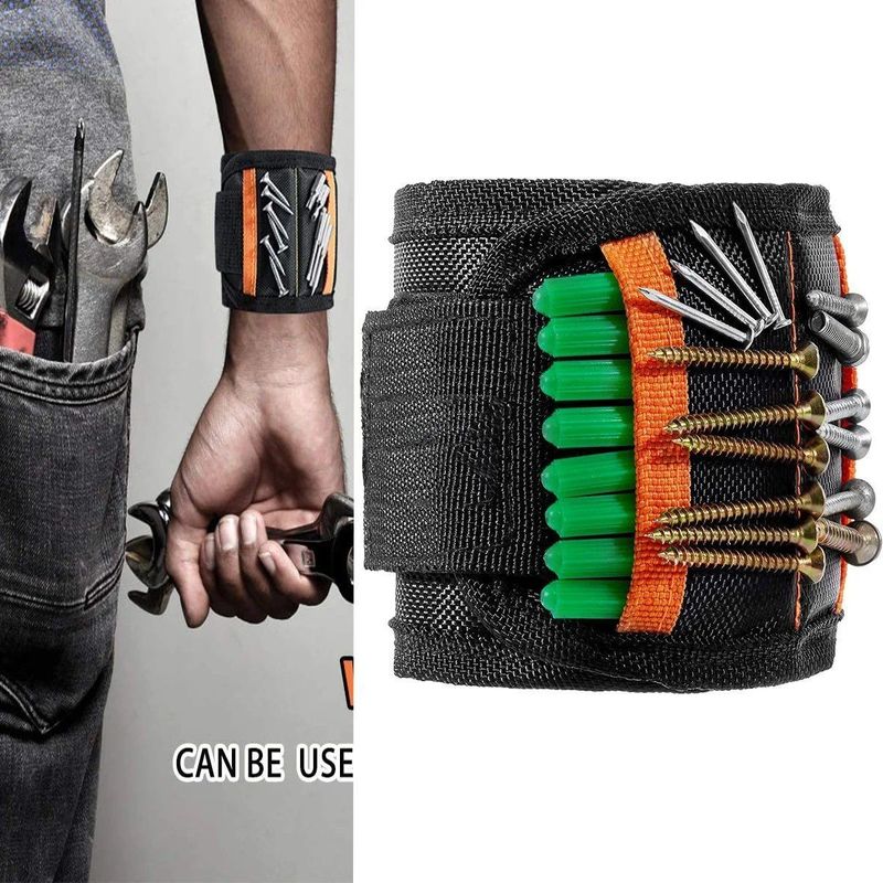 Bracelet magnétique, pour papa, avec des aimants puissants pour tenir des vis, des clous, des broches, des outils