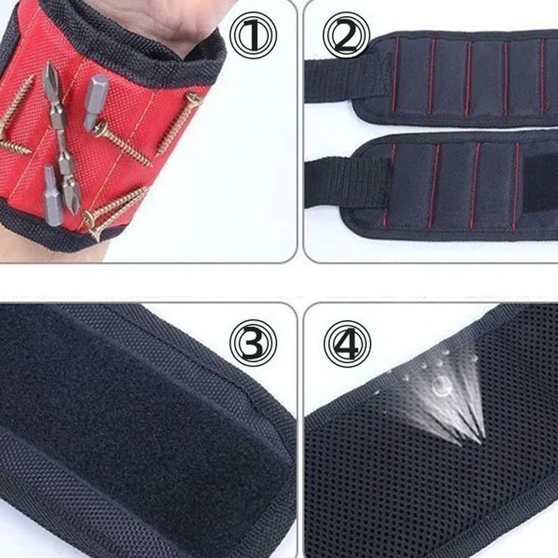 Bracelet magnétique respectueux de l'environnement avec des aimants puissants et un outil de récupération télescopique pour tenir des vis dans les projets de travail du bois
