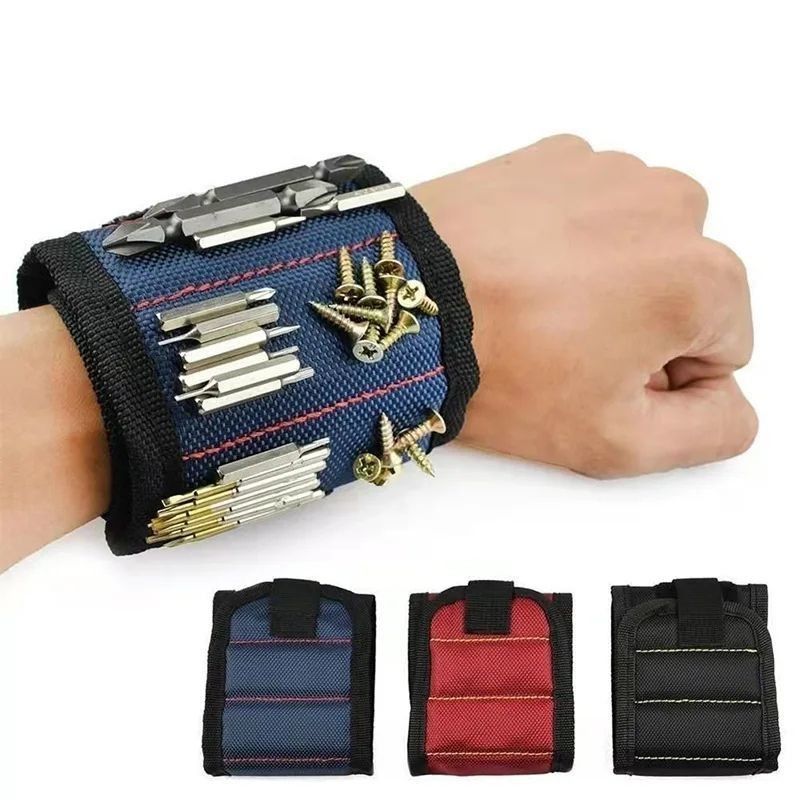 Bracelet magnétique respectueux de l'environnement avec des aimants puissants et un outil de récupération télescopique pour tenir des vis dans les projets de travail du bois