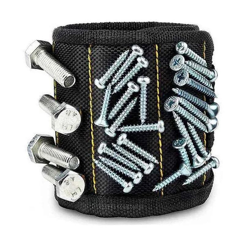 Bracelet magnétique fort pour tenir des vis Des clous pour forer des morceaux de poignet ceintures porte-outils