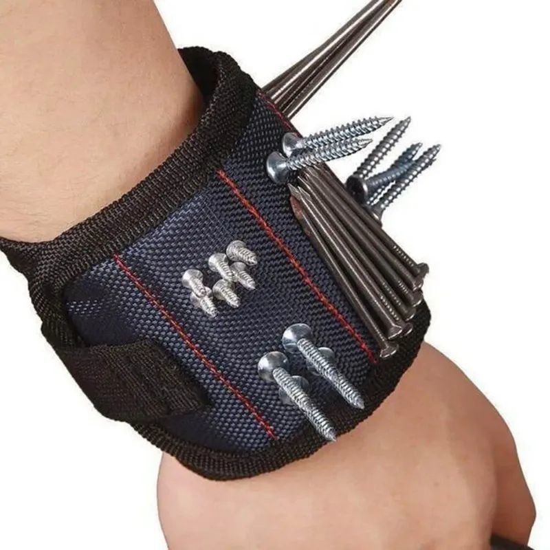 Bracelet magnétique sac à outils portable Magnet électricien ceinture d'outil de poignet vis d'ongles perçage pièces de bracelet