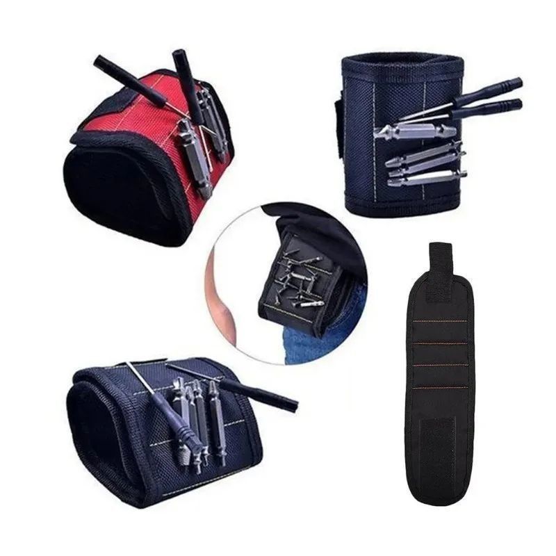 Bracelet magnétique sac à outils portable Magnet électricien ceinture d'outil de poignet vis d'ongles perçage pièces de bracelet