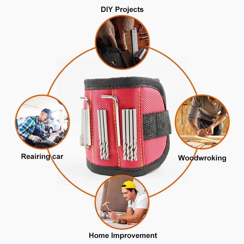 Sac à outils portable et bracelet magnétique personnalisé avec des aimants puissants pour électriciens