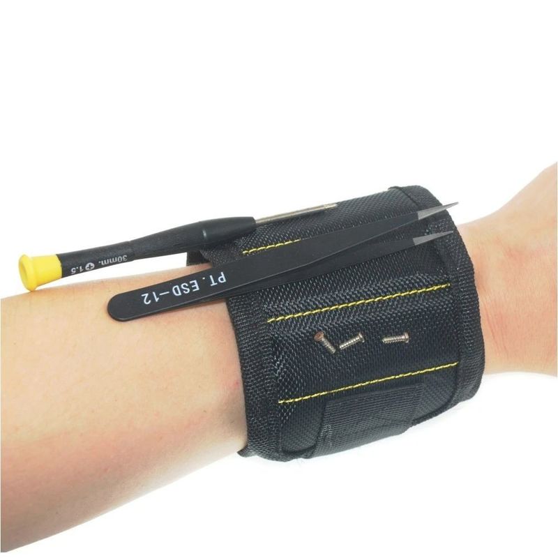 Ceinture de poignet magnétique forte sac à outils Oxford Tissu ceinture de poignet portable vis outil de ongles