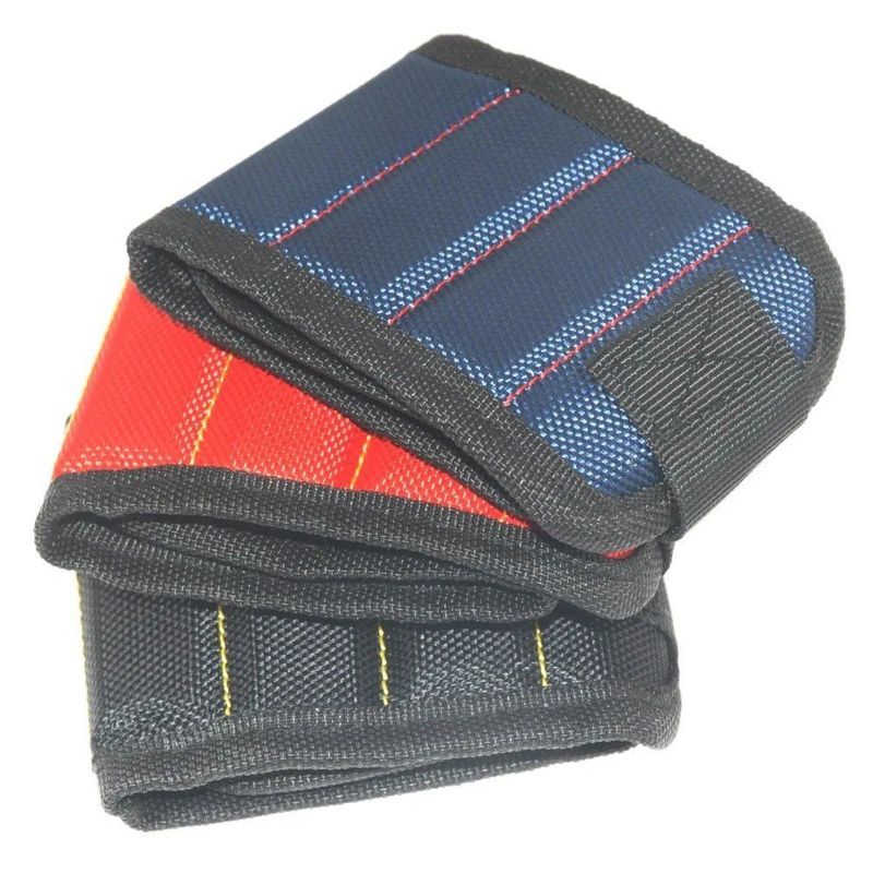 Ceinture de poignet magnétique forte sac à outils Oxford Tissu ceinture de poignet portable vis outil de ongles