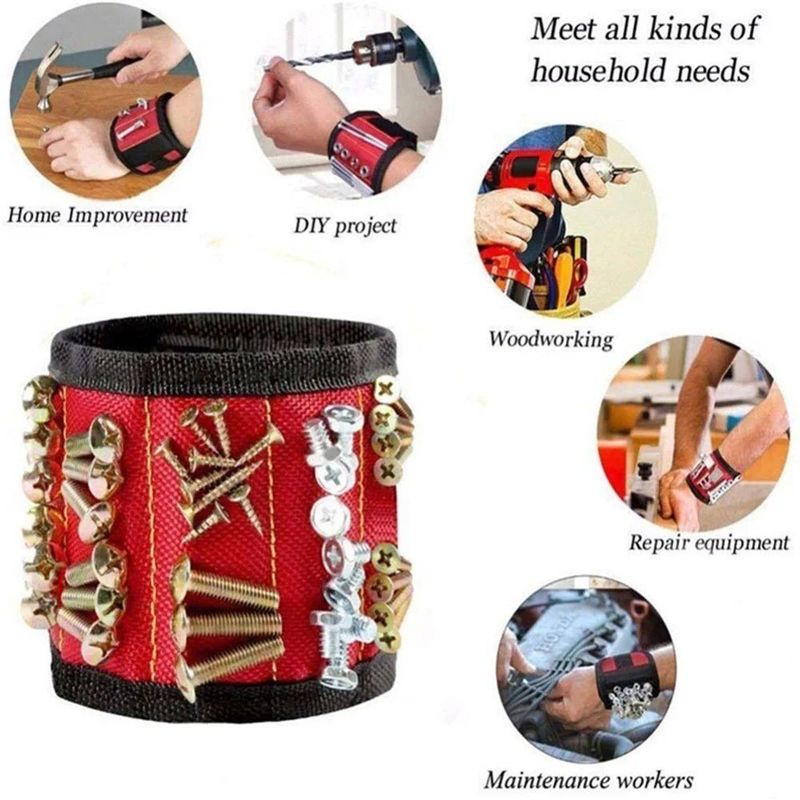 Poche d'outil magnétique portable pour les clous à vis, boulons et broyeurs