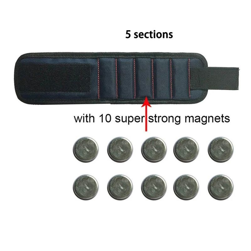 Poche d'outil magnétique portable pour les clous à vis, boulons et broyeurs