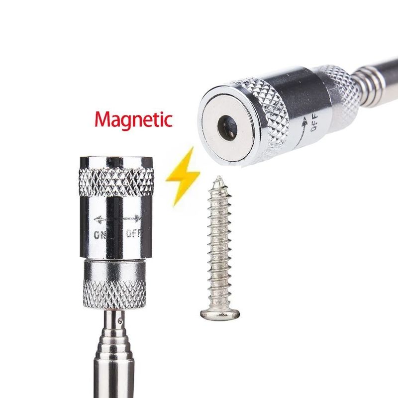 Plume magnétique télescopique avec outil de ramassage magnétique portable léger outil de ramassage à longue portée extensible