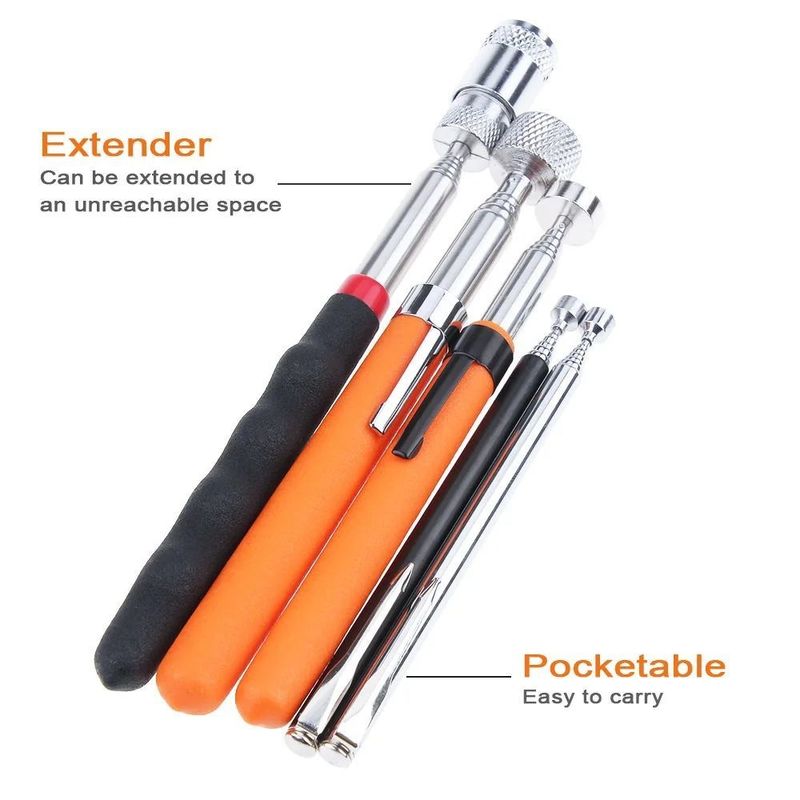 Plume magnétique télescopique avec outil de ramassage magnétique portable léger outil de ramassage à longue portée extensible