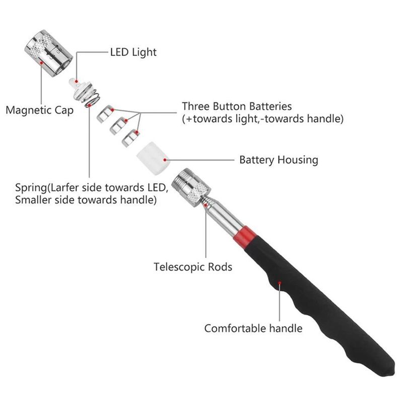 Téléscopique stylo magnétique avec mini-aimant portable léger outil de ramassage