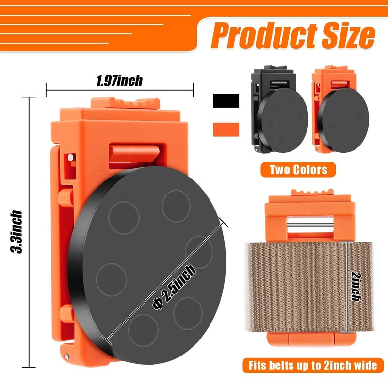 Garniture de ceinture magnétique, garniture de ceinture d'outil lourd, garniture de ceinture anti-dérapant, support d'outil magnétique