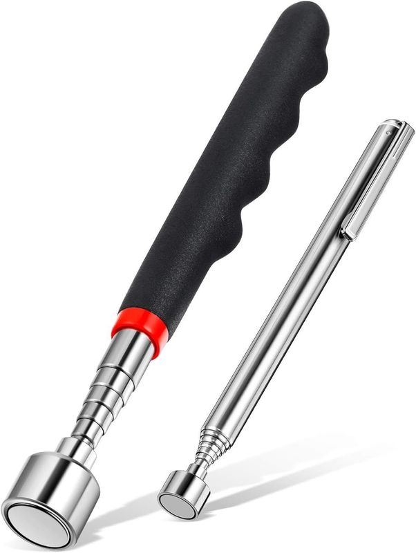 Outil de ramassage avec lumière LED Bande magnétique Bande magnétique Pièces métalliques Outil magnétique Bande télescopique