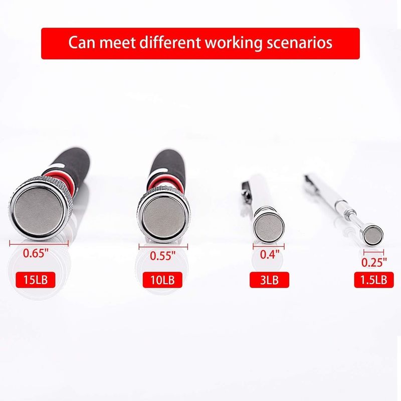 Outil d'inspection flexible avec lumière LED pour réparation automobile Outil de récupération magnétique