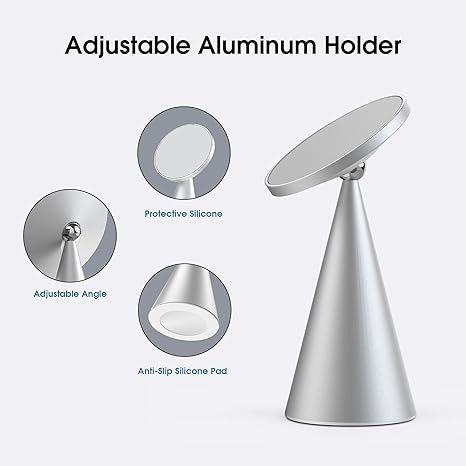Support magnétique pour téléphone Compatible avec iPhone 13 et iPhone 12, Mini, Pro et Pro Max, support en aluminium réglable