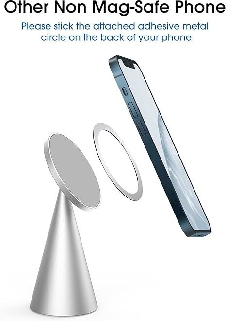 Support magnétique pour téléphone Compatible avec iPhone 13 et iPhone 12, Mini, Pro et Pro Max, support en aluminium réglable