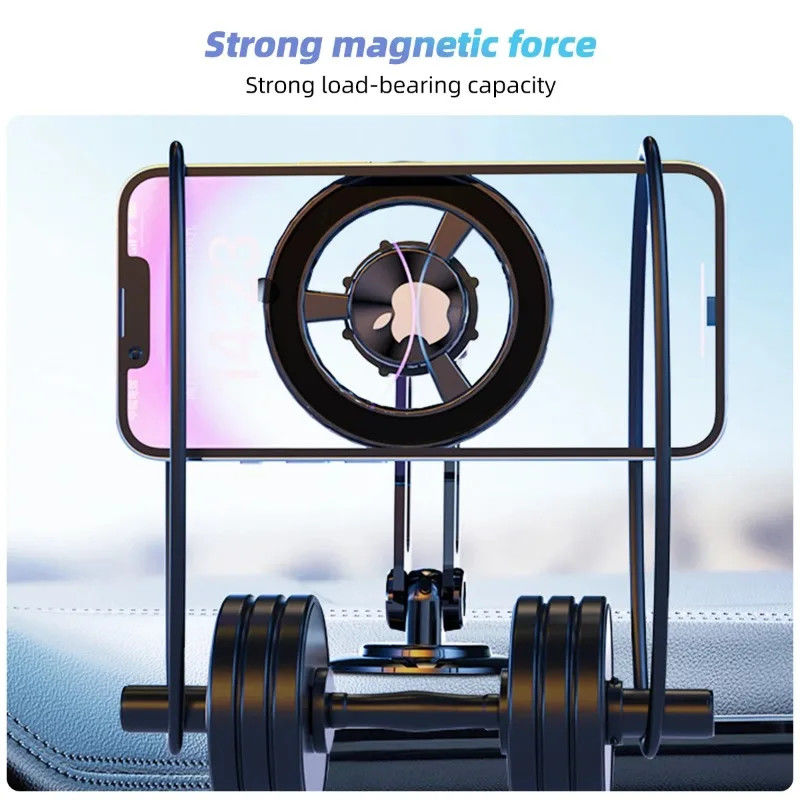 360° Rotation Mainteneur de téléphone pour voiture magnétique fort pour Magsafe Support téléphonique pliable Magnet d'aération Monture GPS Support pour téléphone 14 13