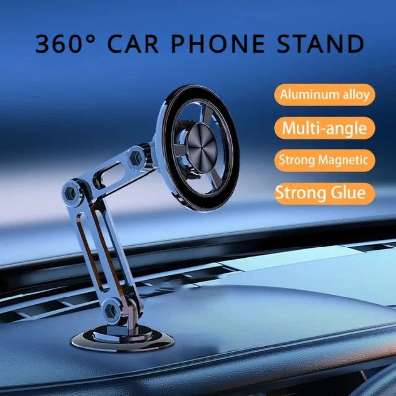 360° Rotation Mainteneur de téléphone pour voiture magnétique fort pour Magsafe Support téléphonique pliable Magnet d'aération Monture GPS Support pour téléphone 14 13
