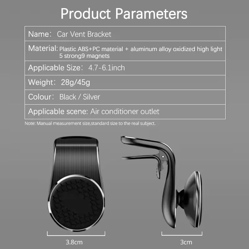 Maintien du téléphone magnétique pour voiture Maintien du magnétique de ventilation pour voiture Montage GPS Smartphone Appui mobile dans le support de voiture pour iPhone Xiaomi Samsun